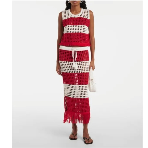 Farm Rio NWOTs Striped Crochet Skirt Set - Picture 4 of 12